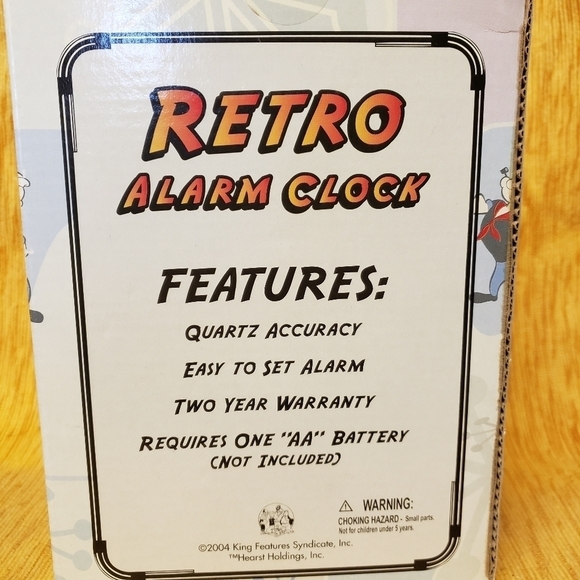 Popeye Retro Alarm Clock from 2004 - Picture 4 of 4